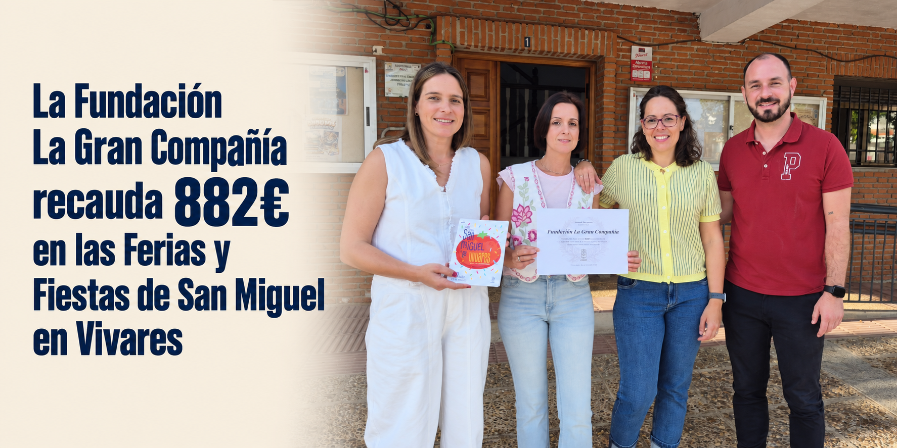 La Fundación La Gran Compañía recauda 882€ en las Ferias y Fiestas de San Miguel en Vivares
